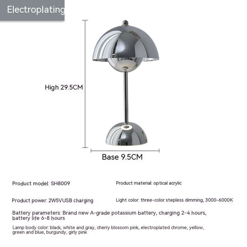 Wiederaufladbare Bud-Atmosphäre-Tischlampe, dekorative Nachttischlampe