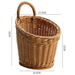 Japanese Style Plastic Wicker Storage Baskets for Organizing