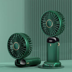 Mini ventilateur électrique portatif Rechargeable par USB, pliable, suspendu au cou, pour l'extérieur, réglable, 5 vitesses, refroidisseur d'air puissant