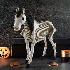 Décorations en résine pour Halloween en forme de squelette, crâne et cheval