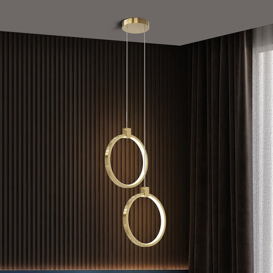 Fond de salon de chambre principale minimaliste moderne de luxe en cuivre clair