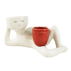 Petit pot de fleurs d'intérieur bizarre avec trou de drainage et bouchon pour décoration de petit pot