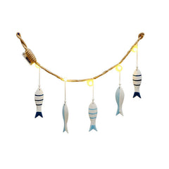 Lampe Led lumineuse créative Style océan méditerranéen, veilleuse pour la maison, pendentif brochettes de poisson, décorations d'intérieur personnalisées pour chambre à coucher