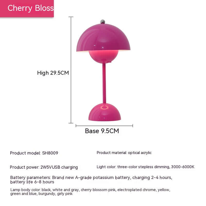 Wiederaufladbare Bud-Atmosphäre-Tischlampe, dekorative Nachttischlampe