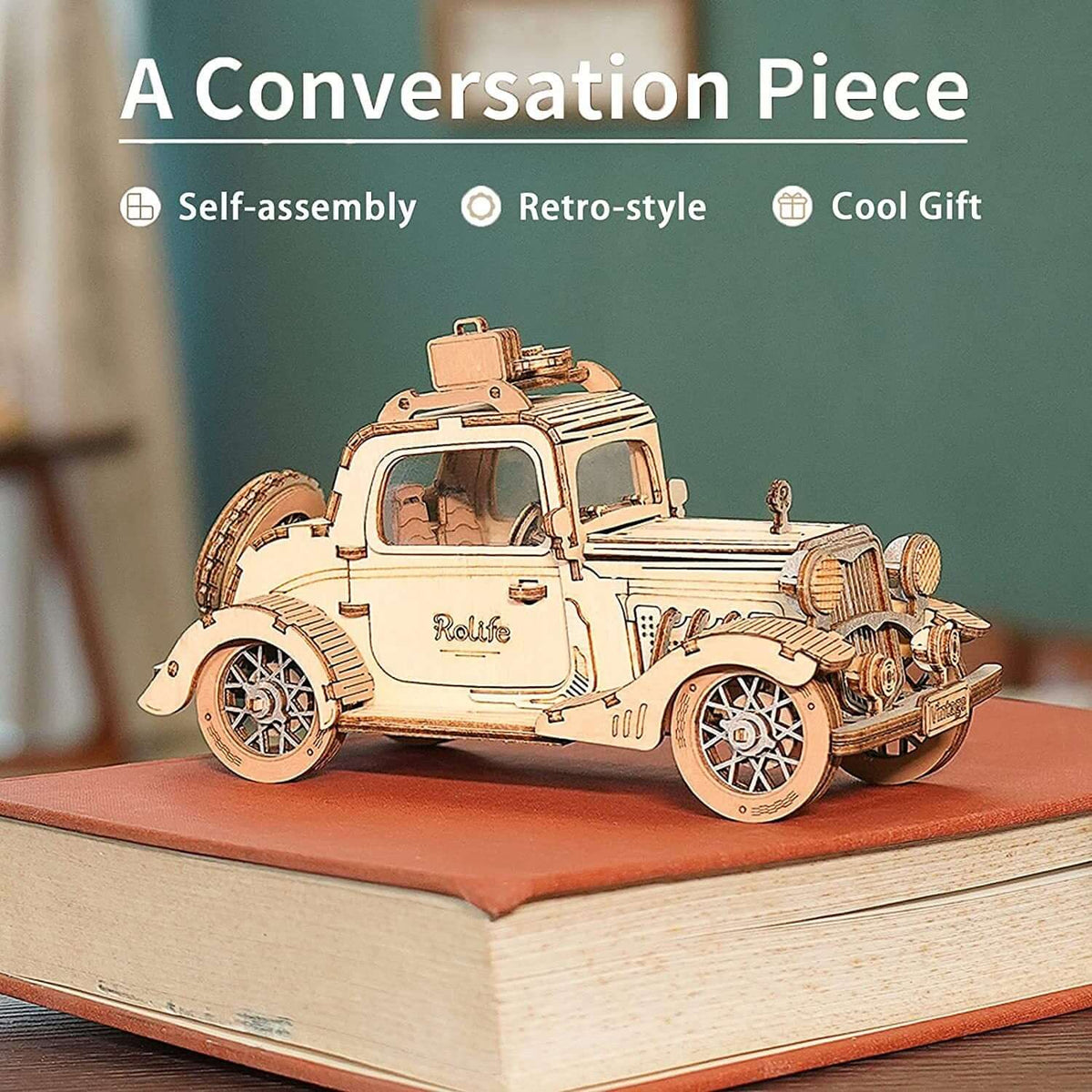 Robotime Rolife modèle de voiture Vintage 3D Puzzle en bois jouets pour enfants enfants