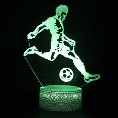 Led Small Night Lamp Football Player Colorful Touch Ambience Light