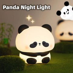 Panda LED Veilleuse Mignonne En Silicone Veilleuse USB Rechargeable Tactile Lampe De Nuit Chambre Timing Lampe Décoration Cadeau Pour Enfants Décor À La Maison