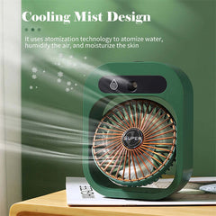 Ventilateur de climatisation ventilateur de brumisation de bureau refroidisseur d'air refroidissement humidificateur rechargeable USB ventilateur de pulvérisation portable avec 3 vitesses de vent ventilateur de brume pour la maison