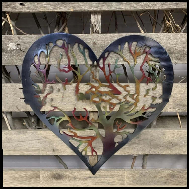 Heart Tree Wrought Iron Wall Hanging Decorations