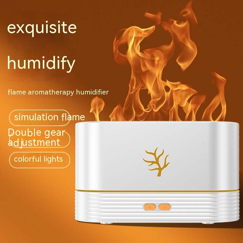 Humidificateur de flamme USB, minuterie intelligente, diffuseur d'arôme électrique, Simulation de feu, lampe de nuit, décoration de maison