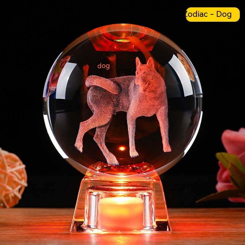 Crystal Ball Zodiac Decorative Crafts Luminous Ornaments