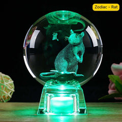 Crystal Ball Zodiac Decorative Crafts Luminous Ornaments