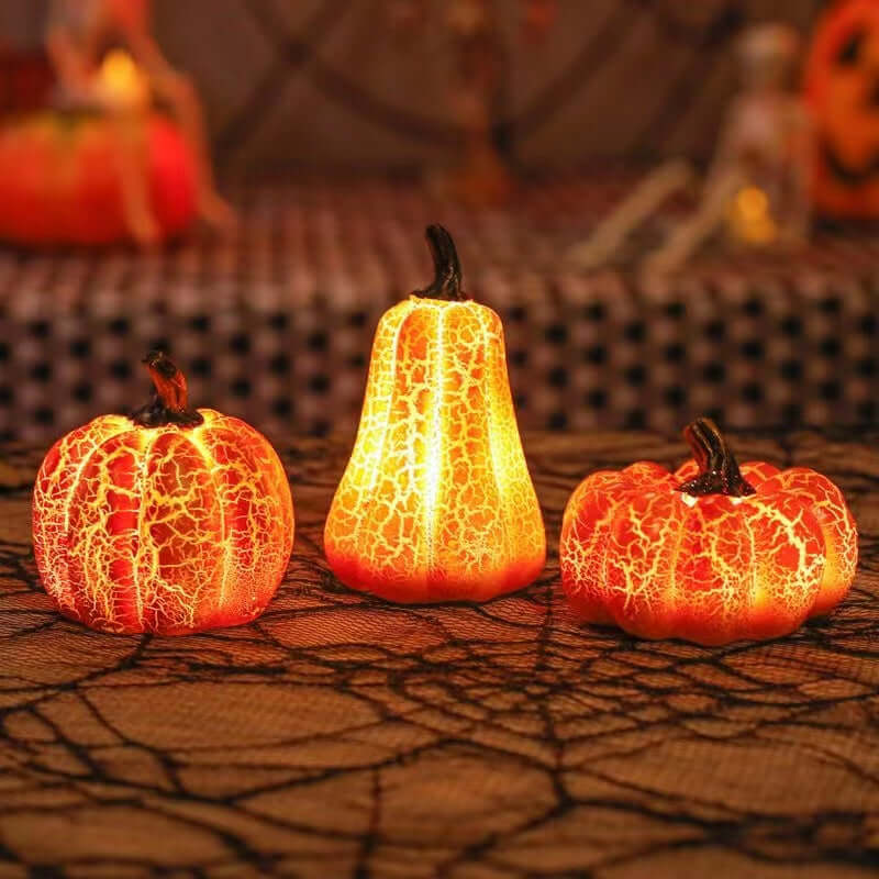 Nouveau Halloween citrouille lanterne Simulation citrouille LED bougie lampe résine lumineuse citrouille