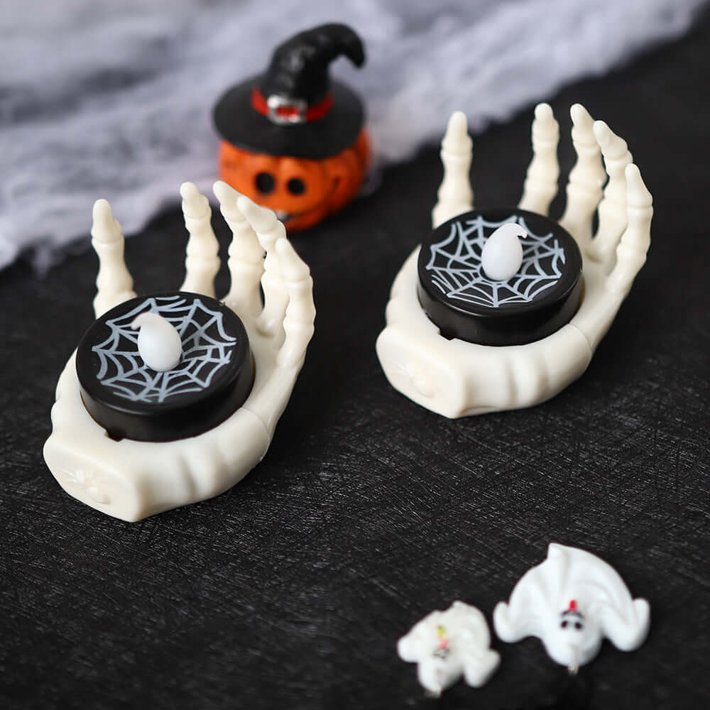 Petite lampe de nuit d'Halloween à LED électronique lumineuse décorative en forme de palmier