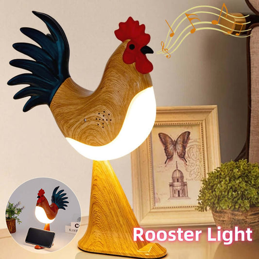 Veilleuse LED en forme de coq avec fonction tactile et son, rechargeable, lampe de chevet pour chambre à coucher, intensité variable, lampe d'ambiance pour voiture, lampe de transport d'arômes, décoration d'intérieur