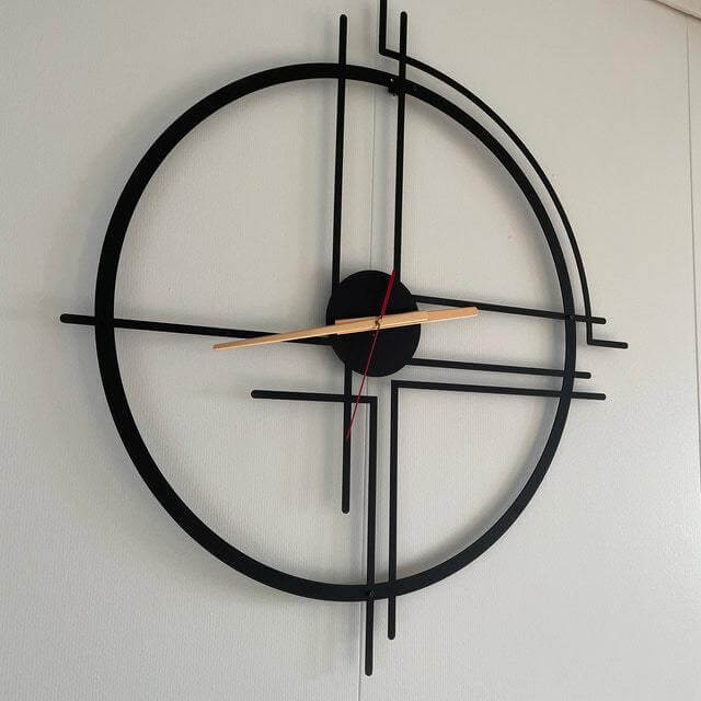 Oversized Simple Geometric Wall Clock Modern Home