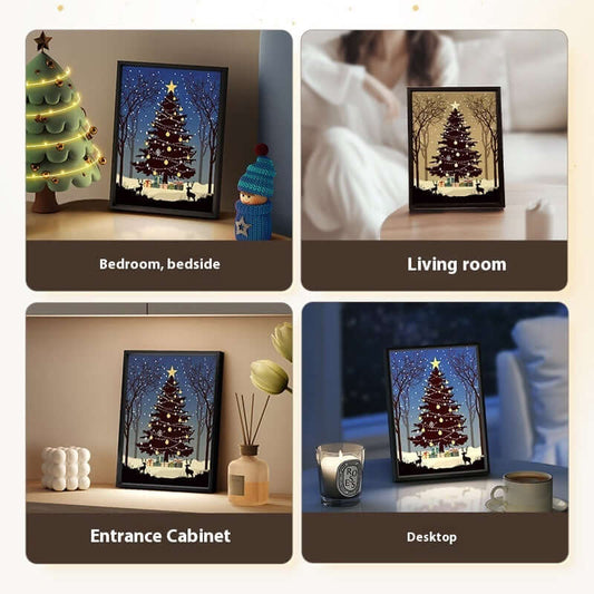 Luminous Bluetooth Speaker Christmas Tree - Desktop Ornament & Gift with Light and Shadow Art