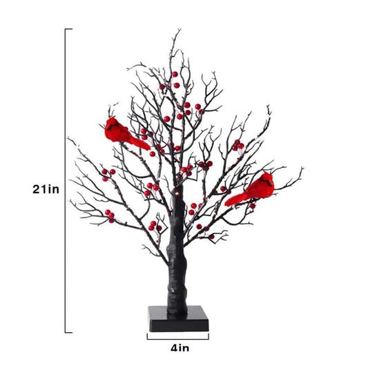 Christmas LED Bedroom Chinese Hawthorn Bird Tree Decorative Light Desktop Decoration