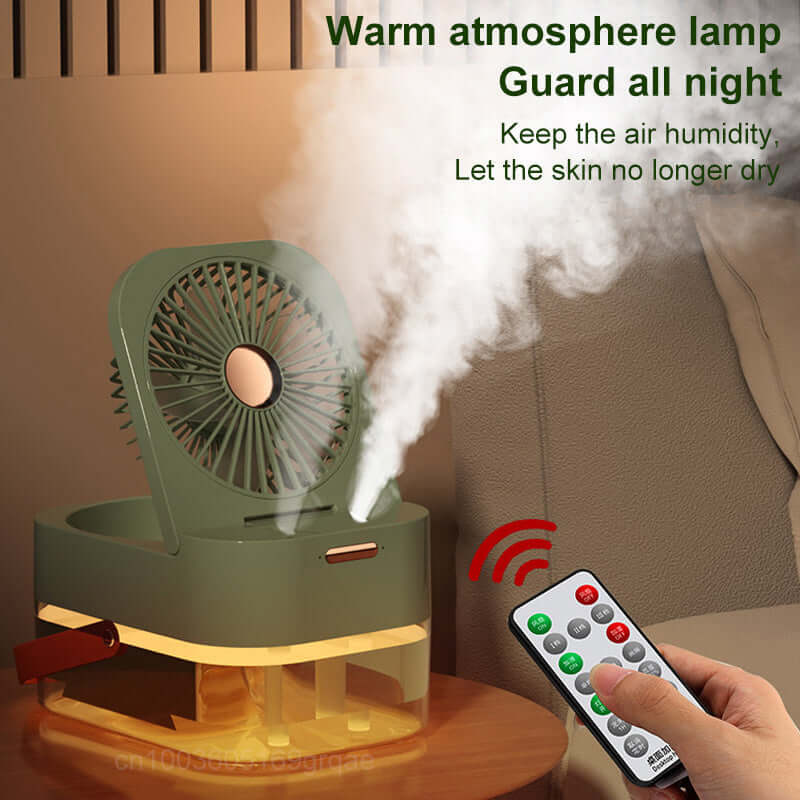 Humidifier Spray Fan Portable Fan Air Cooler Air Humidifier USB Mist Fan Desktop Fan With Night Light For Summer Home Appliance