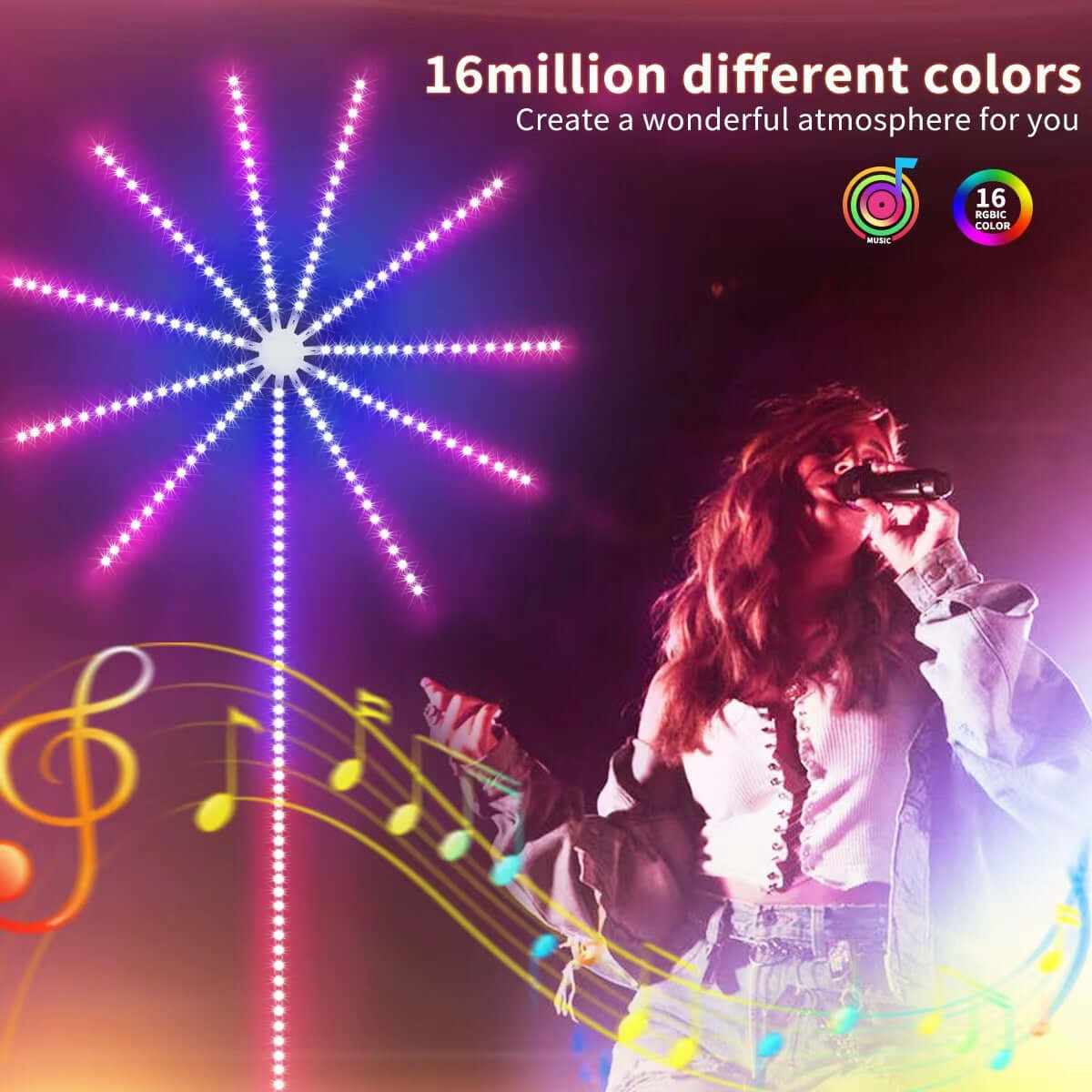 LED Magic Color Bluetooth sprachaktiviertes Musik-Ambientelicht