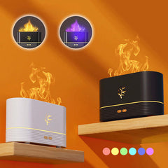 Humidificateur de flamme USB, minuterie intelligente, diffuseur d'arôme électrique, Simulation de feu, lampe de nuit, décoration de maison