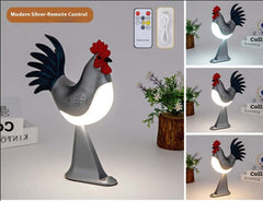 LED Rooster Night Light Touch With Sound Rechargeable Bedroom Bedside Lamp Dimmable Car Ambience Aroma Carrying Lamp Home Decor