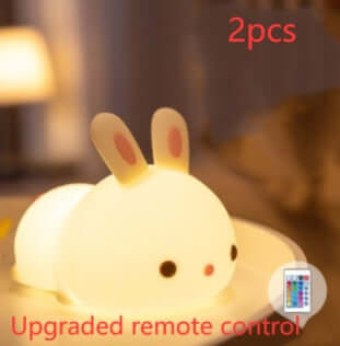 Lampe en Silicone lapin, cadeau du nouvel an, alimentation, veilleuse créative, jouets pour enfants