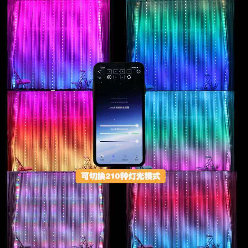 Rideau lumineux magique programmable contrôlé par APP