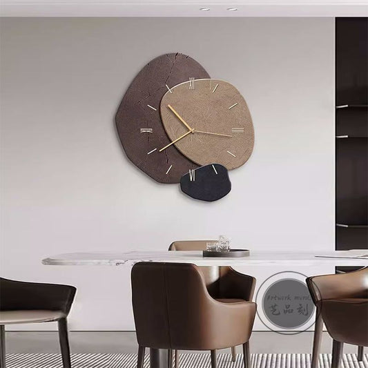 Horloge murale sans perforation pour table à manger de style chinois