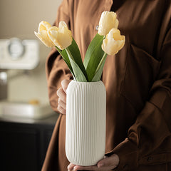 Vertical Pattern Ceramic Vase Ins High-grade Appearance