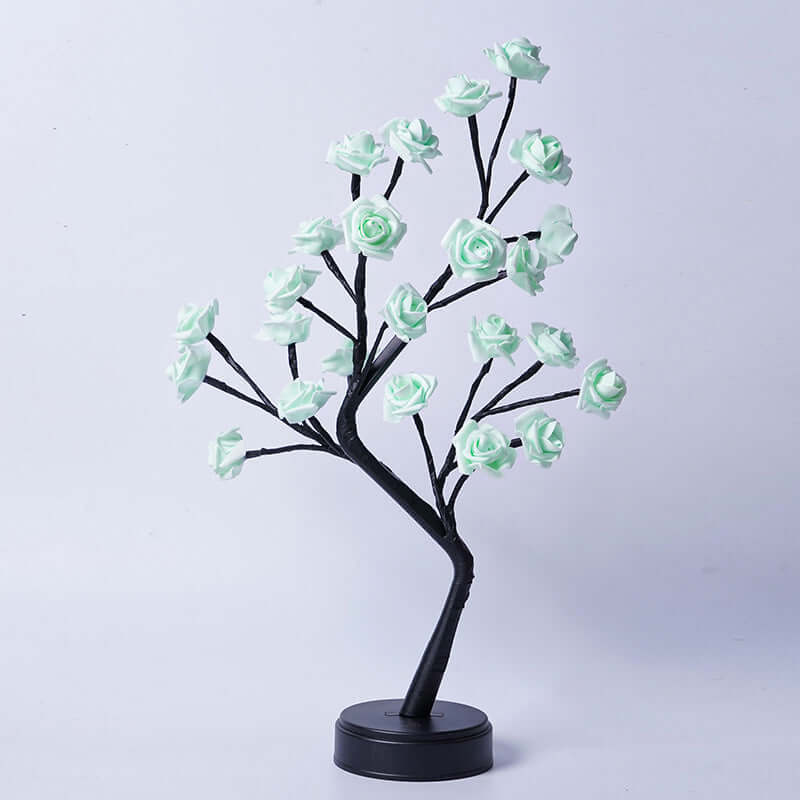 Lampe de Table en forme d'arbre à fleurs et de roses, veilleuse féerique de bureau, alimentée par USB, cadeaux pour mariage, saint-valentin, décoration de noël