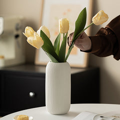 Vertical Pattern Ceramic Vase Ins High-grade Appearance