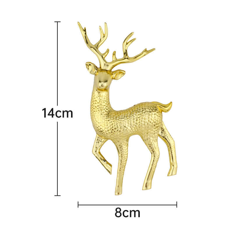 Glitter Christmas Elk Birthday Cake Decorative Ornaments