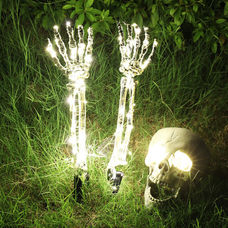 Halloween LED Leuchtendes Skelett Arm Hand Halloween Party Outdoor Haus Garten Hof Rasen Dekoration Spukhaus Horror Requisiten Halloween Dekorativ