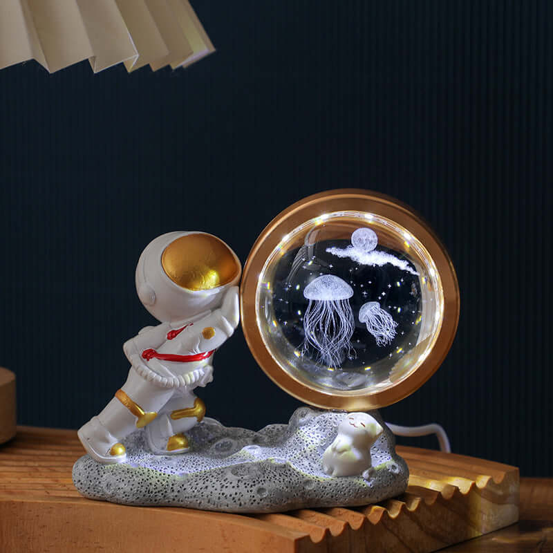 Astronaut Small Night Lamp 3D Inner Carving