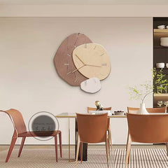 Horloge murale sans perforation pour table à manger de style chinois