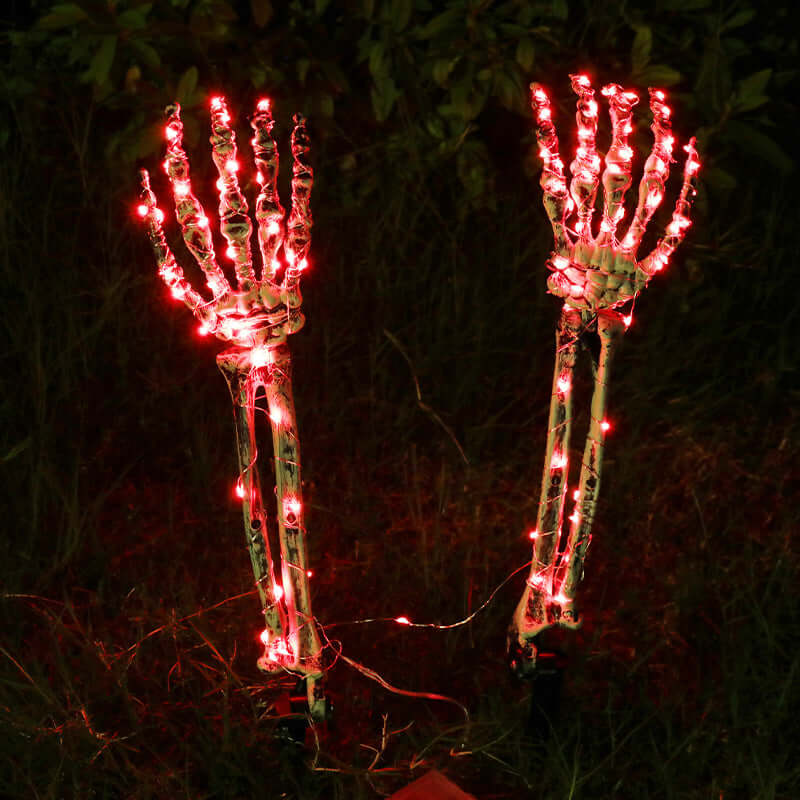 Halloween LED Leuchtendes Skelett Arm Hand Halloween Party Outdoor Haus Garten Hof Rasen Dekoration Spukhaus Horror Requisiten Halloween Dekorativ