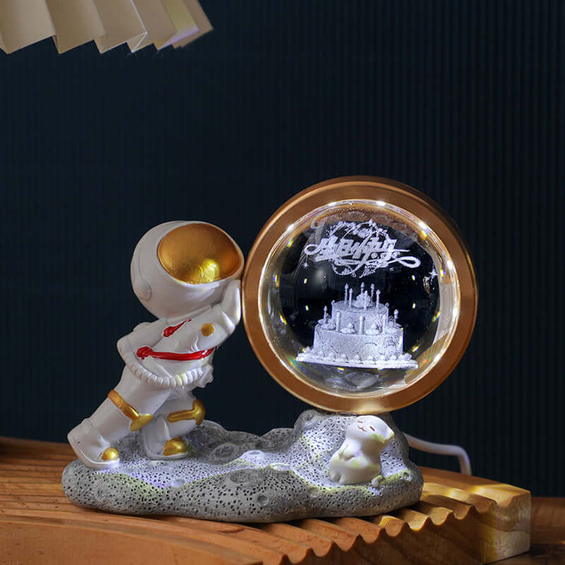 Petite lampe de nuit astronaute sculpture intérieure 3D