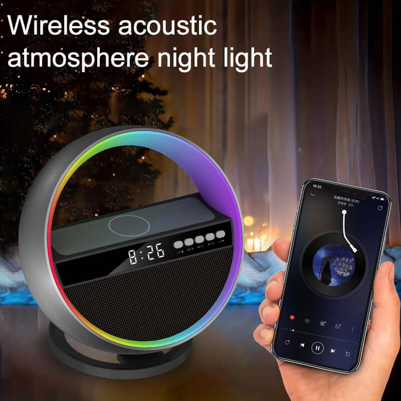 2024 New Multifunction Wireless Charger Bluetooth Speaker Large G Ambience Light