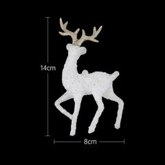 Glitter Christmas Elk Birthday Cake Decorative Ornaments