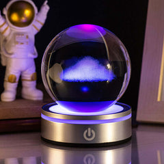 Creative 3D Inner Carving Luminous Crystal Ball Colorful Gradient Small Night Lamp Home Decorations Gifts Selection