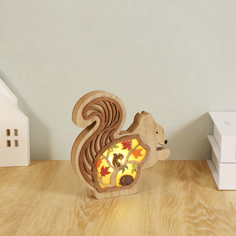 Wood Carving Luminous Home Decoration