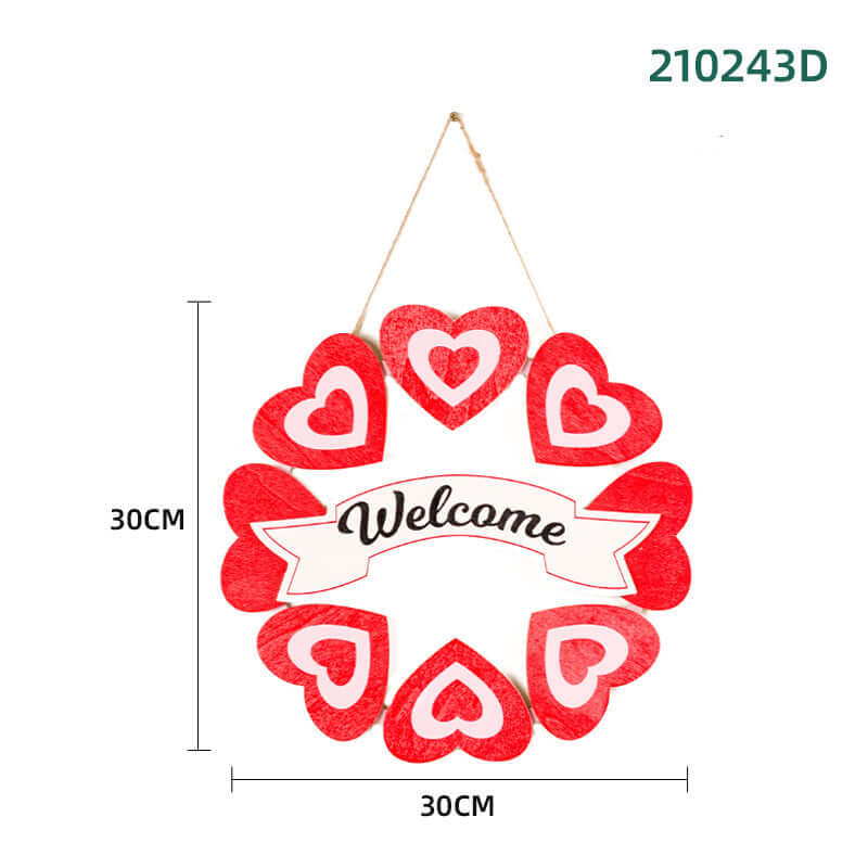 Plaque de porte en bois créative décorative pour fête de la Saint-Valentin