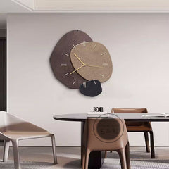 Horloge murale sans perforation pour table à manger de style chinois