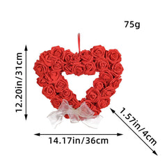 Weiße Rosengirlande zum Valentinstag, Liebesherz-Layout-Requisiten