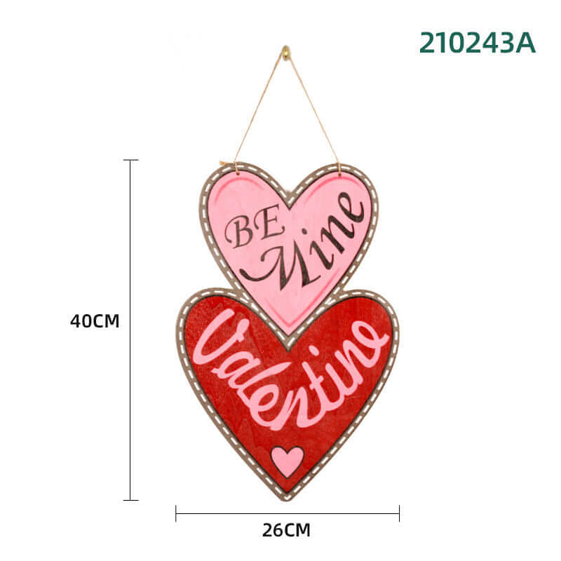 Plaque de porte en bois créative décorative pour fête de la Saint-Valentin