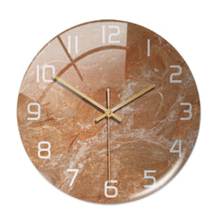 Horloge ronde en marbre léger de luxe en trois dimensions créative en acrylique