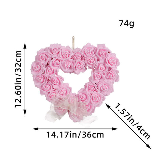 Valentine's Day White Rose Garland Love Heart Layout Props