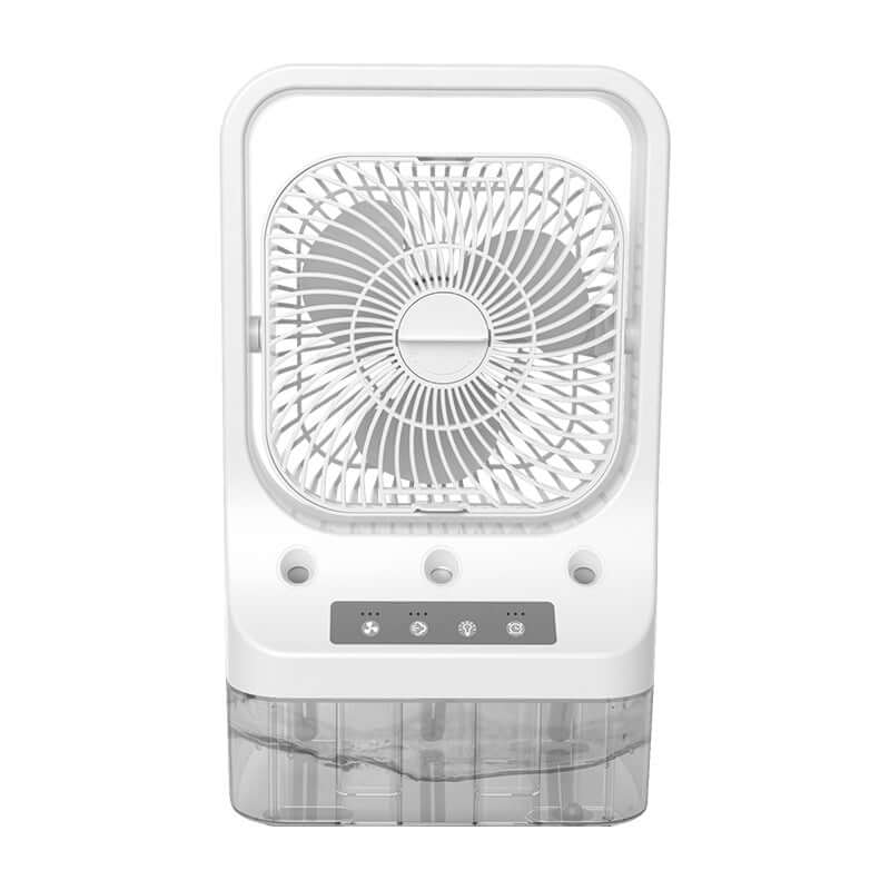 Ventilateur de refroidissement domestique, tête Rechargeable par Usb, refroidissement de l'air réglable, réservoir de climatisation refroidi à l'eau, ventilateurs de refroidissement à faible bruit