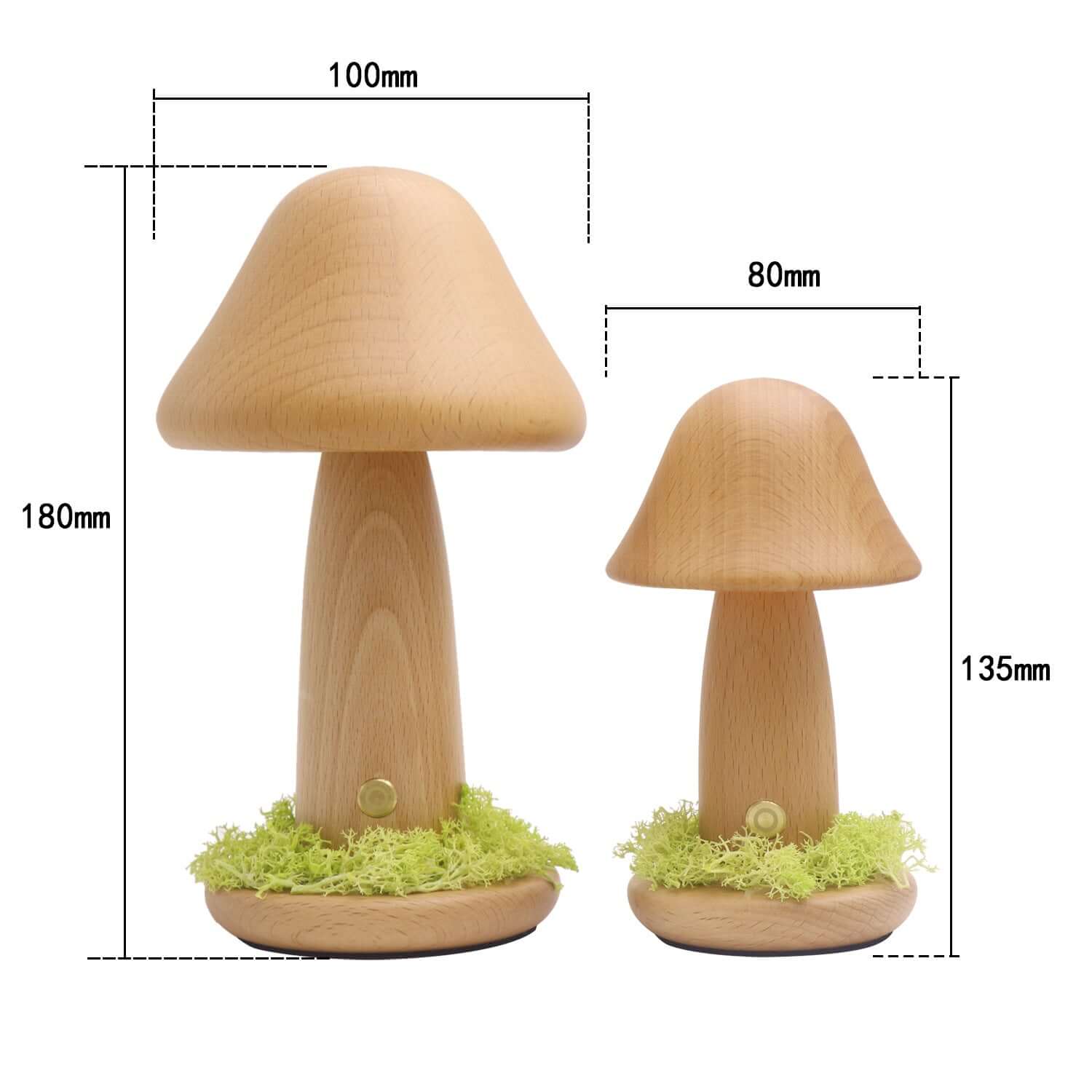 Twisted Mushroom Nacht warmes Licht Touch Schlafzimmer Bettkopf Nachtlicht Buchenholz LED USB dekorative Atmosphäre Lampen Home Decor